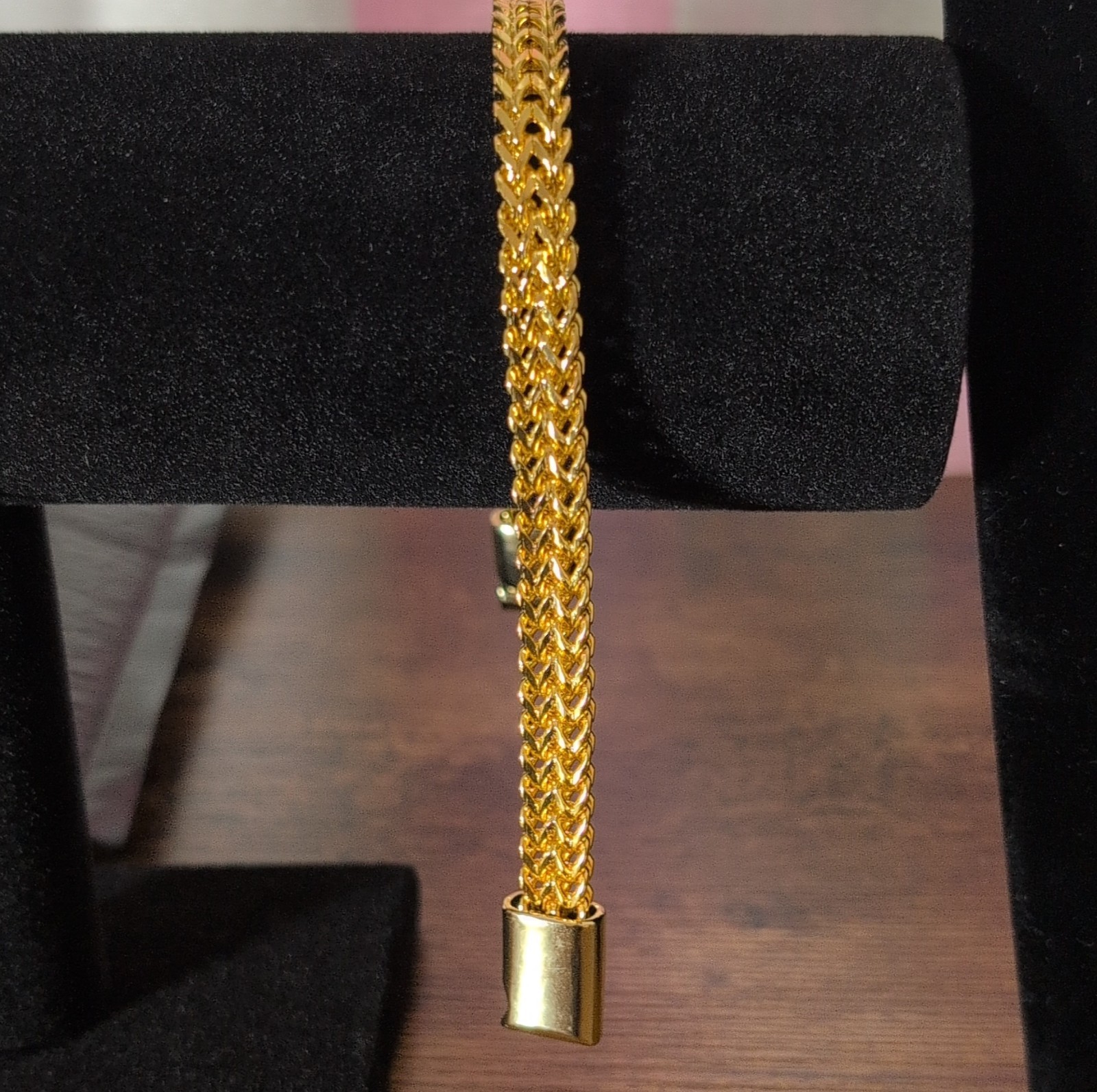 Gold Spiga Wheat Chain Bracelet Round Metal Fashion Jewelry