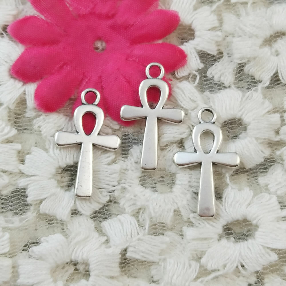 Free Ship 84 Pcs Antique Silver Cross Charms Pendant 22X13MM H-5318
