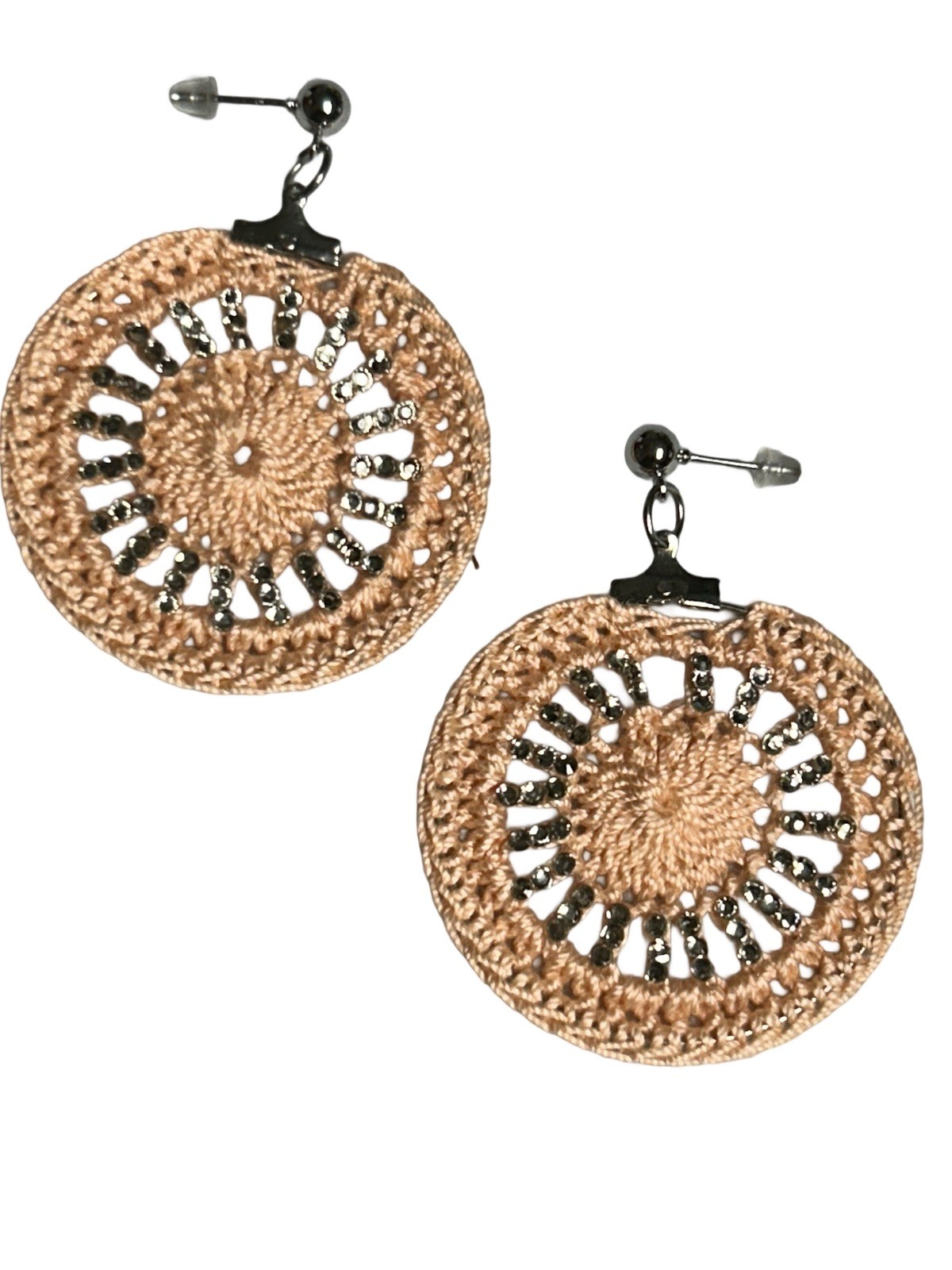 Icy Boho Earrings New Surgical Steel Ear Wire In Beige