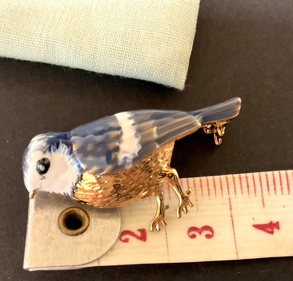 Collectable Fable England Zinc Enammelled Bird Brooch Boxed