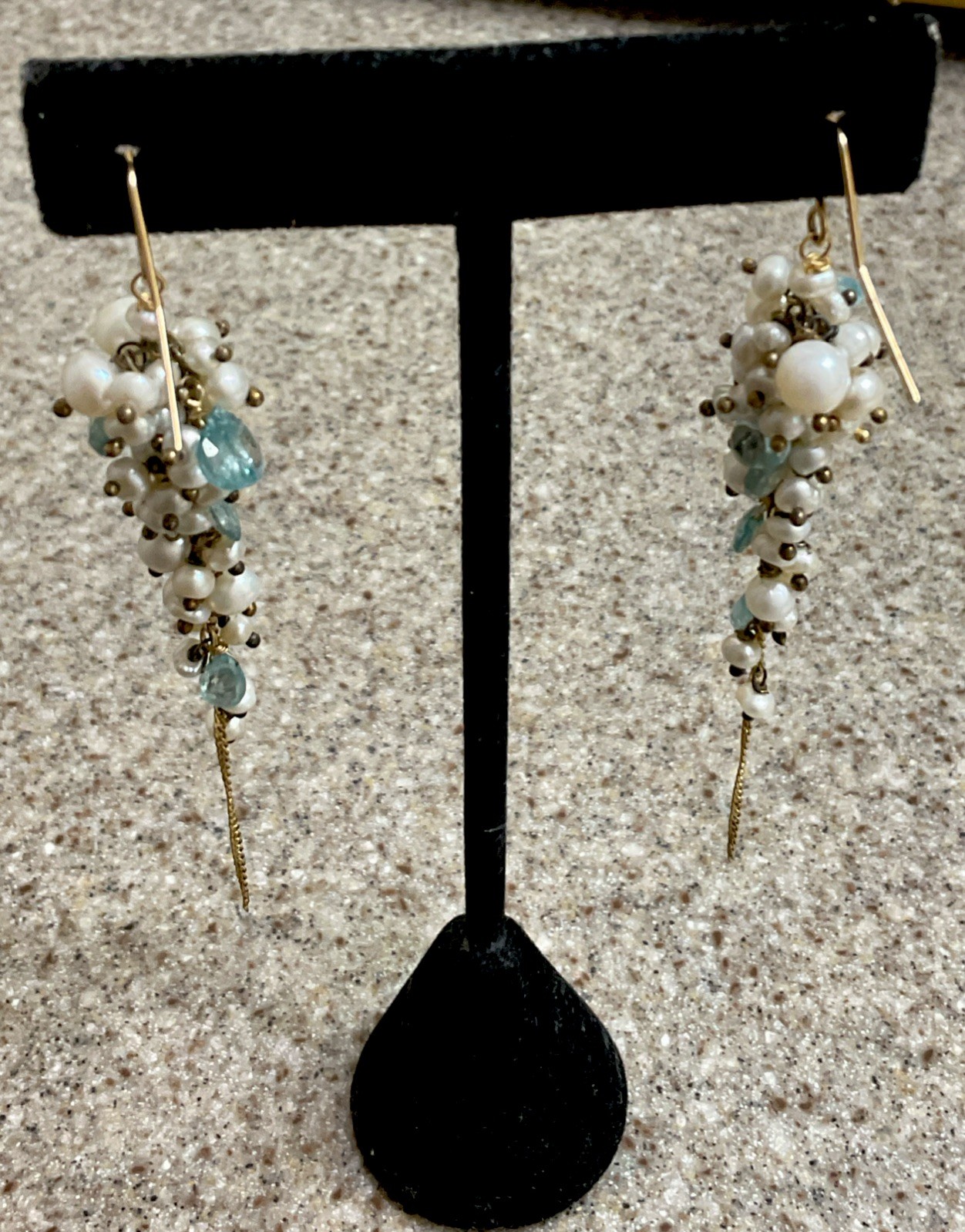 Alexis Bittar Pearl & Other Gemstone Earrings & Matching Necklace Set