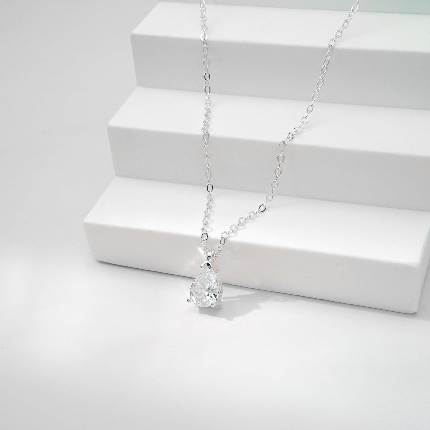 Gold Necklace for Women 14K Gold Plated Dainty Pendant Chain Puffy Heart Italian
