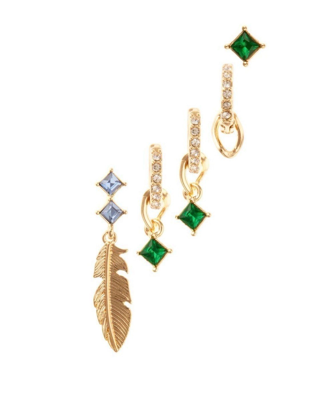 NEW Wicked X 8 Other Reasons Destined To Fly Earring Set 5 Pairs 18k Gold Plate