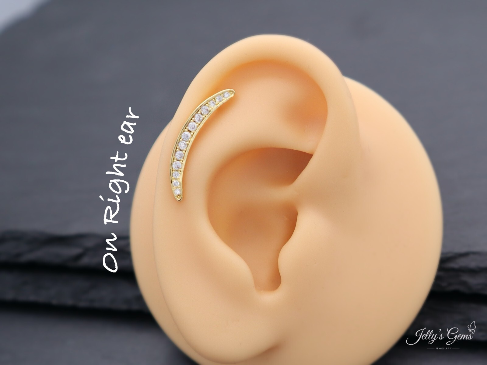 Curved Crawler Gold Silver Cartilage Helix Lobe Tragus Conch Earring Gift Her UK
