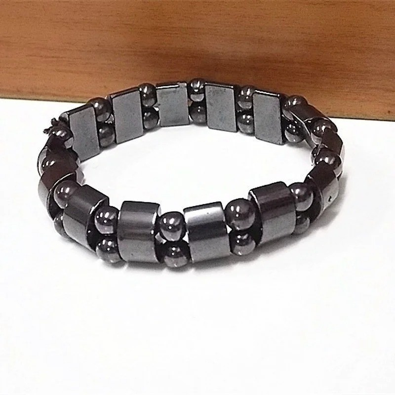 Hematite Magnetic Bracelet Energy Beaded Elastic Health Care Unisex