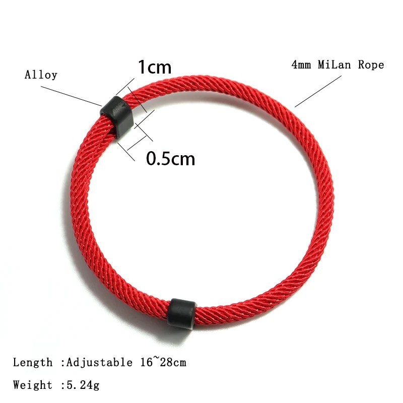 2pcs Men’s Red String Bracelet Set Adjustable Lucky Rope Bracelets Gift for Him