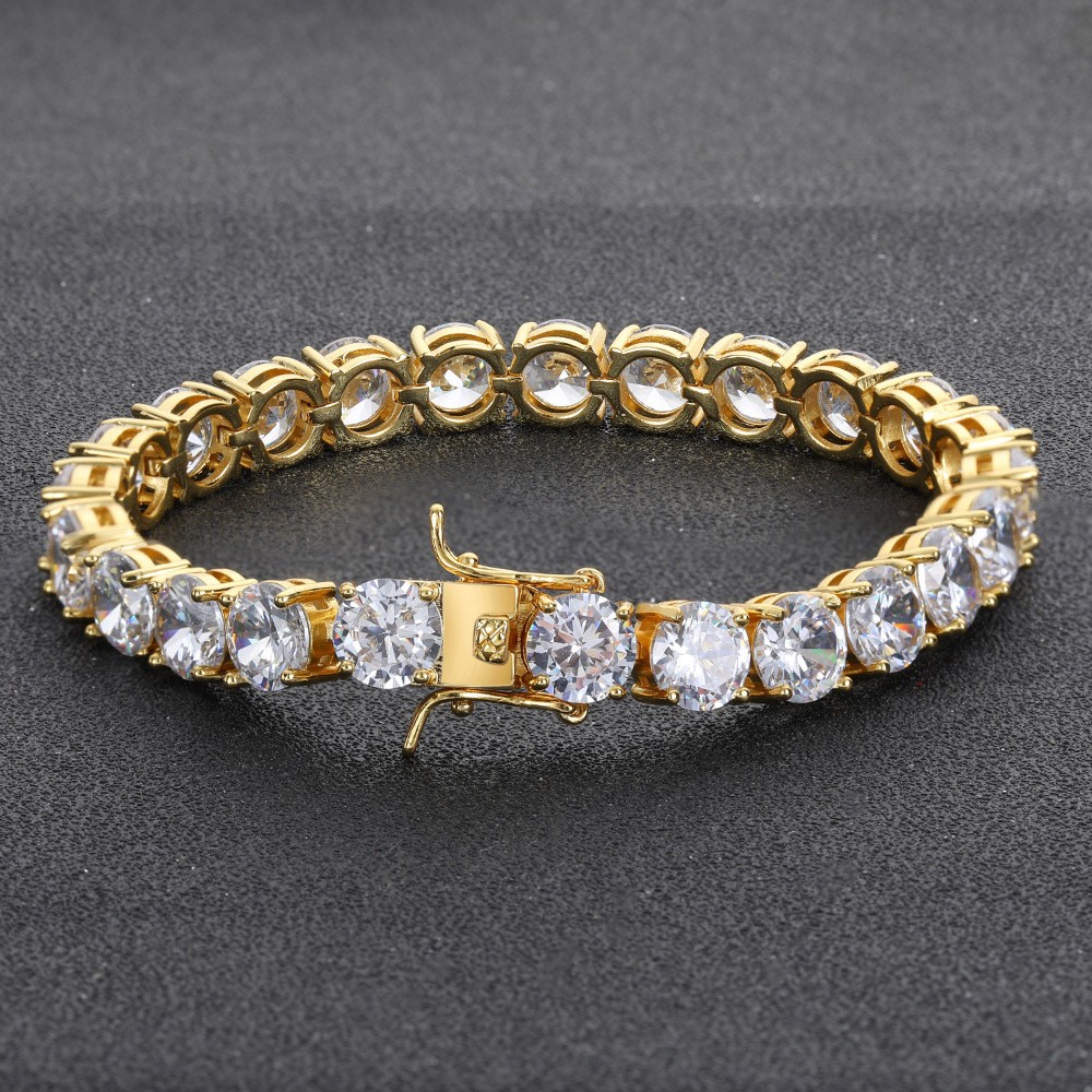 8mm Hip Hop Men Women Tennis Chain Round Tennis Bracelet 7-9″ Charming