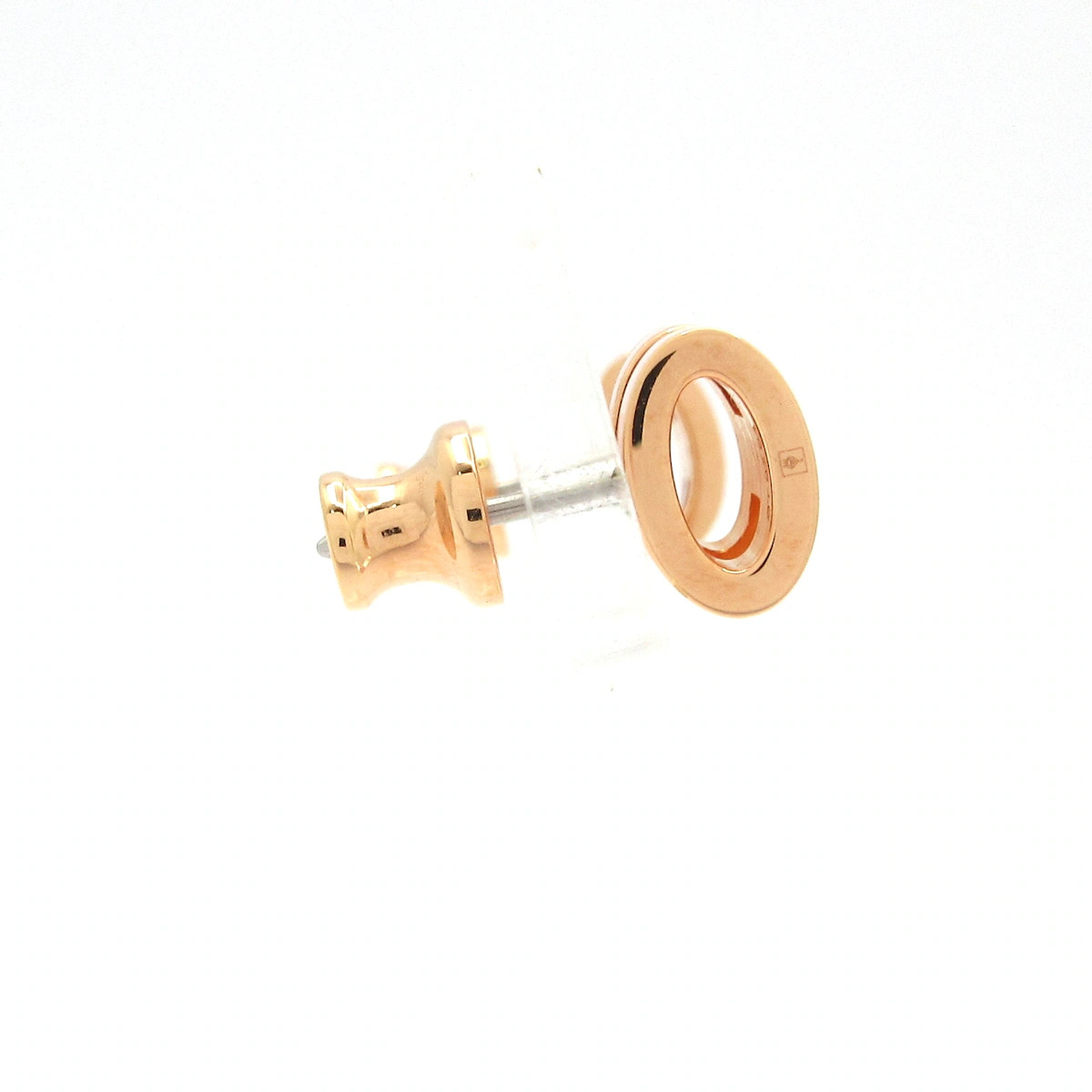 HERMES Mini Pop H Light Pink Rose Gold Hardware None Earrings