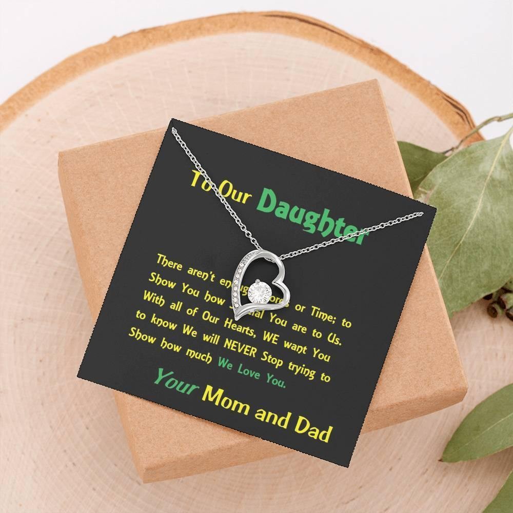 Forever Love Necklace, For Daughter, Gift For Our Daughter, Shineon Jewelry, Chr