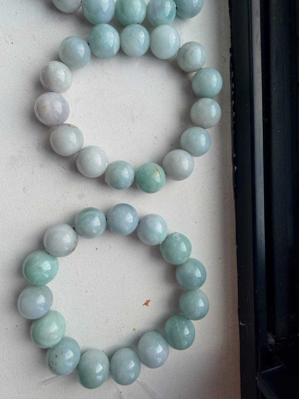 Burma jadeite bracelet 13m type A green purple red splash Burmese jade 翡翠缅紫绿