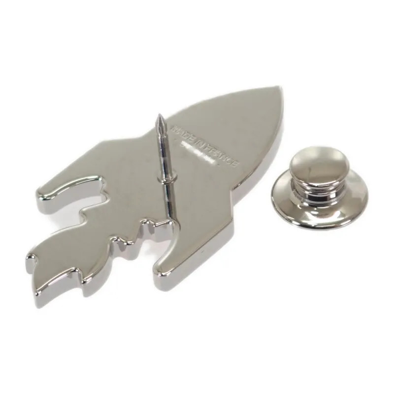 HERMES Space H Badge Brooch Metal Multi Orange Women’s Unisex ISY