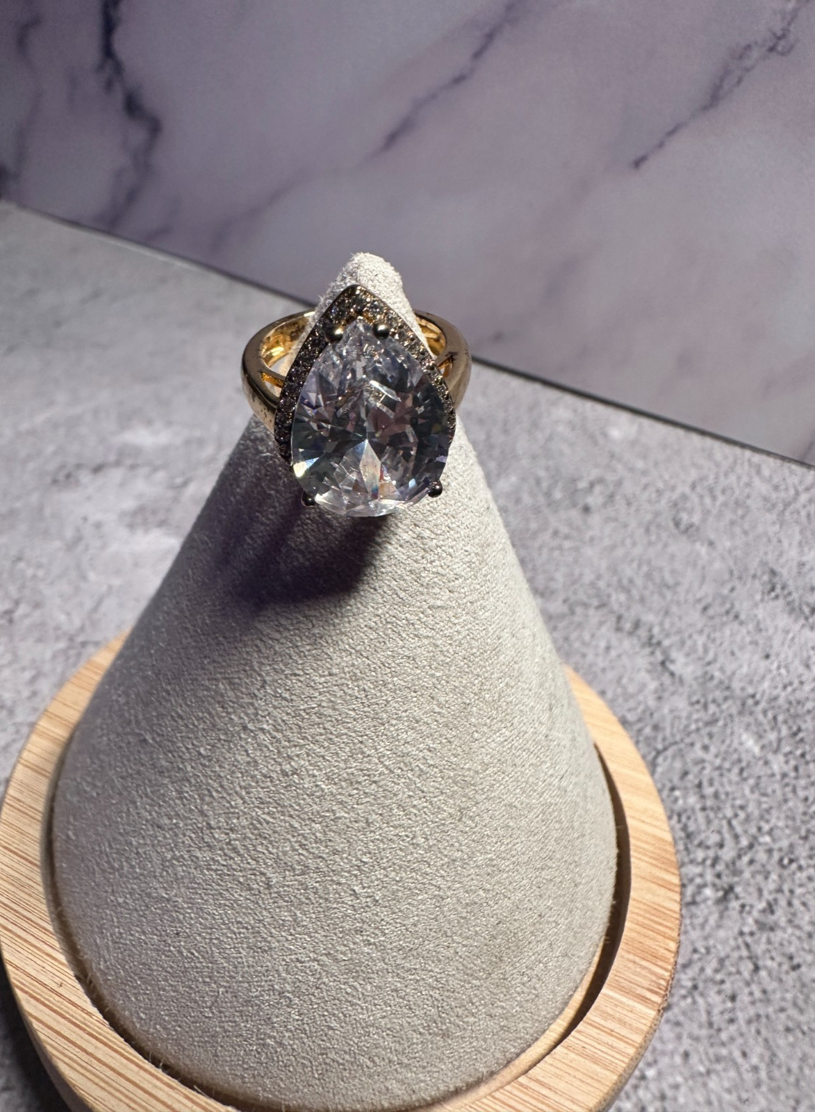 Vintage 925 DK Signed CZ Sterling Silver Ring – Size 66