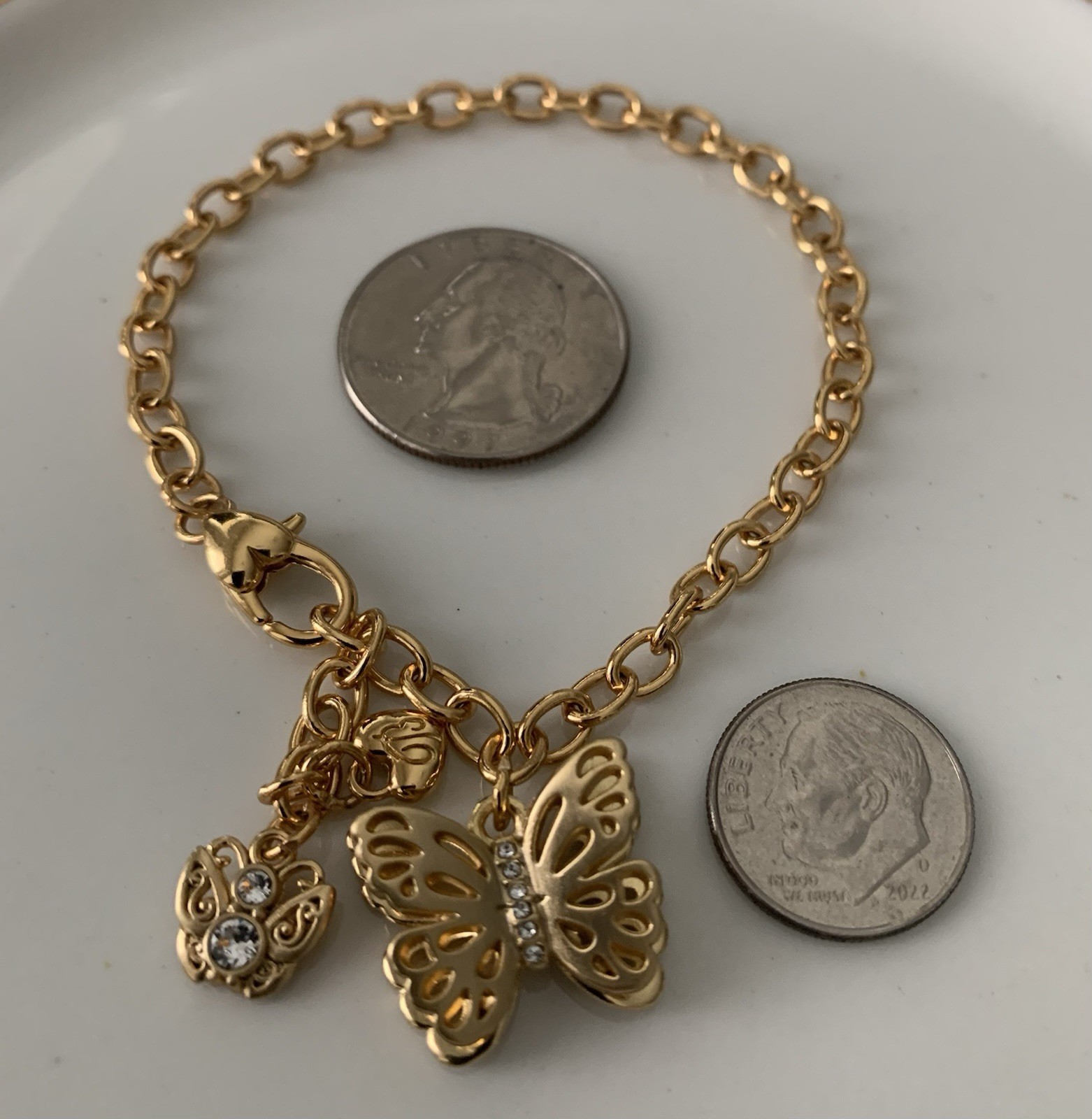 Brighton SECRET GARDENS BUTTERFLIES 2017/2020 Remix, Size 7.5-8 Inch Bracelet