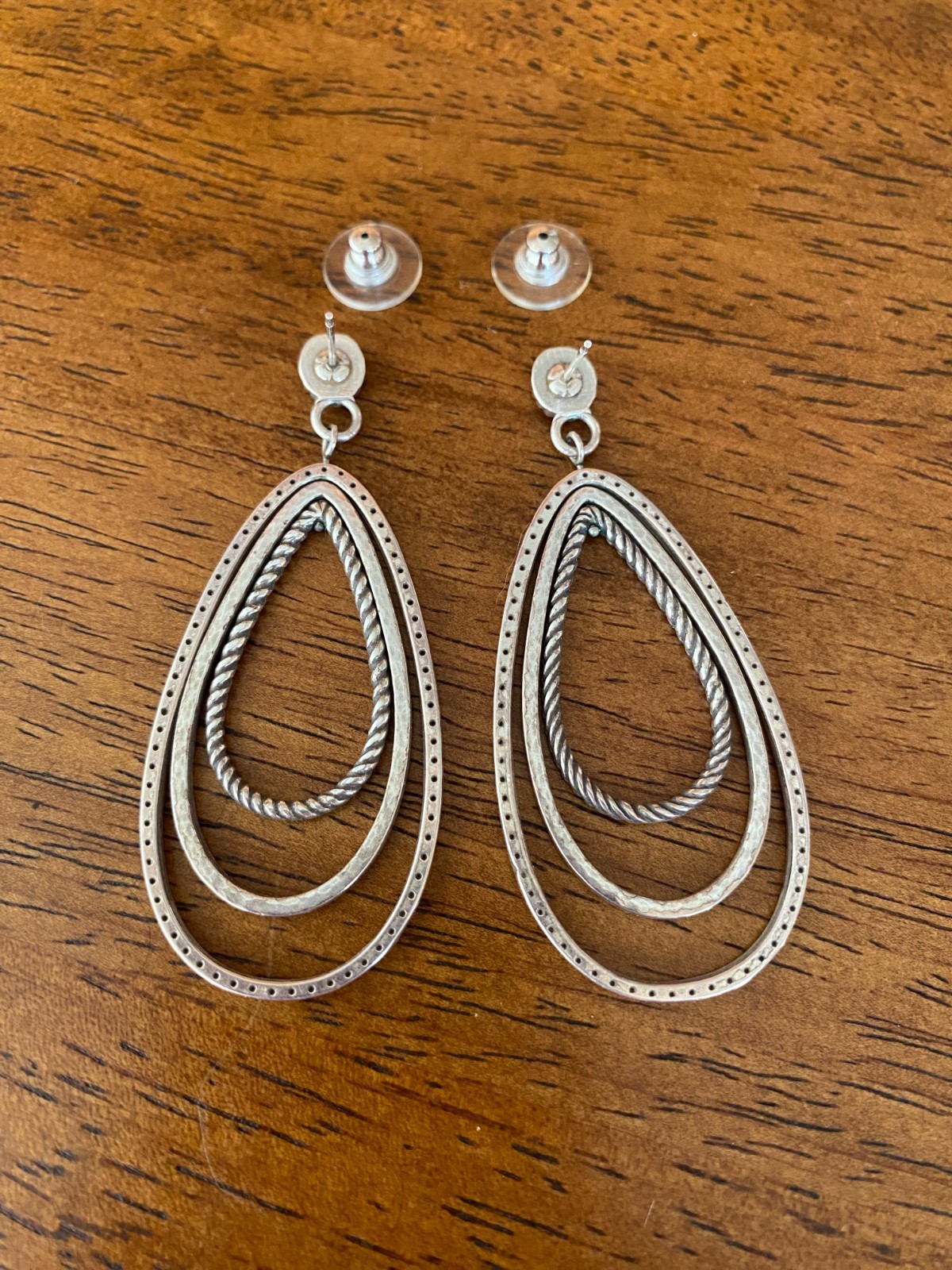 Rare Brighton Layered Teardrop Earrings Nesting Orbital Articulated HTF