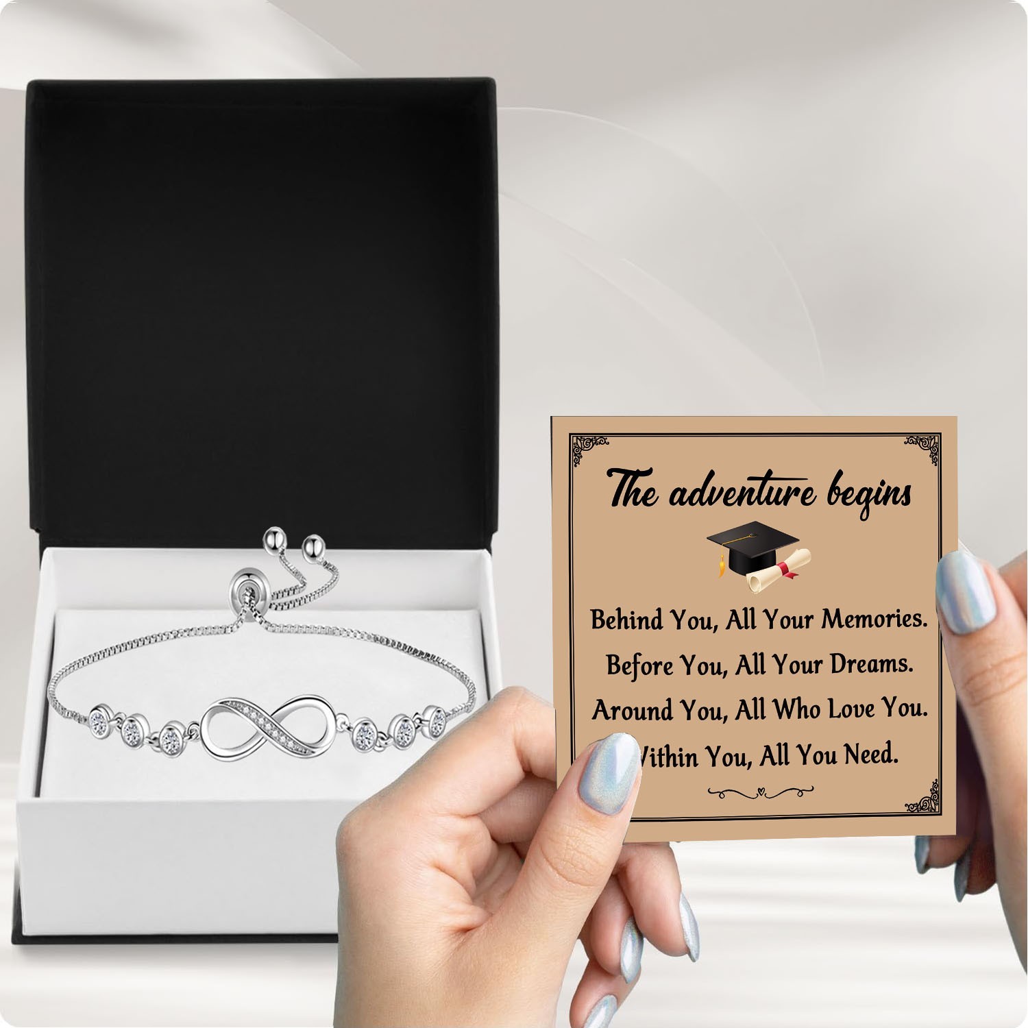 Graduation Bracelet Infinity 2026 Graduate Jewelry Gift for Her Girls Adventure