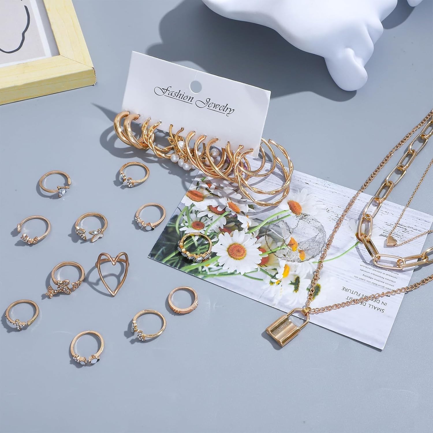 Stylish 49-Piece Gold Jewelry Set for Women – Perfect Gift for All Occasions