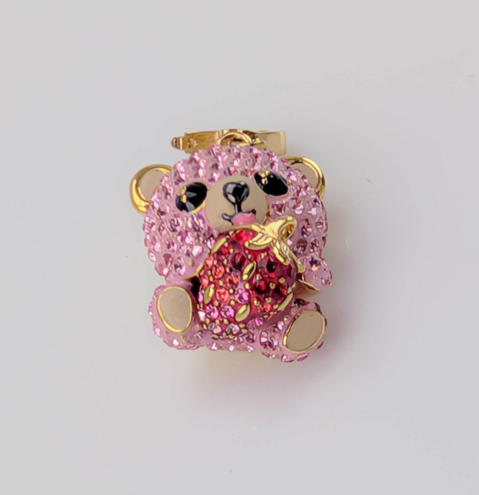 New 100% Authentic SWAROVSKI Pink Pave Teddy Bear Idyllia Charm Pendant 5738357