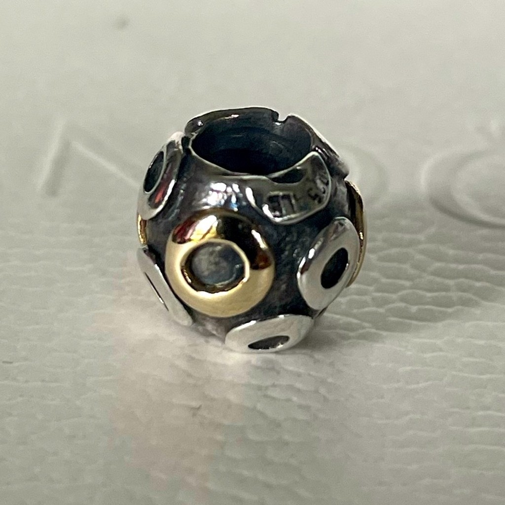 Pandora Letter O Whit 14k Yellow Gold Charm “Retired”