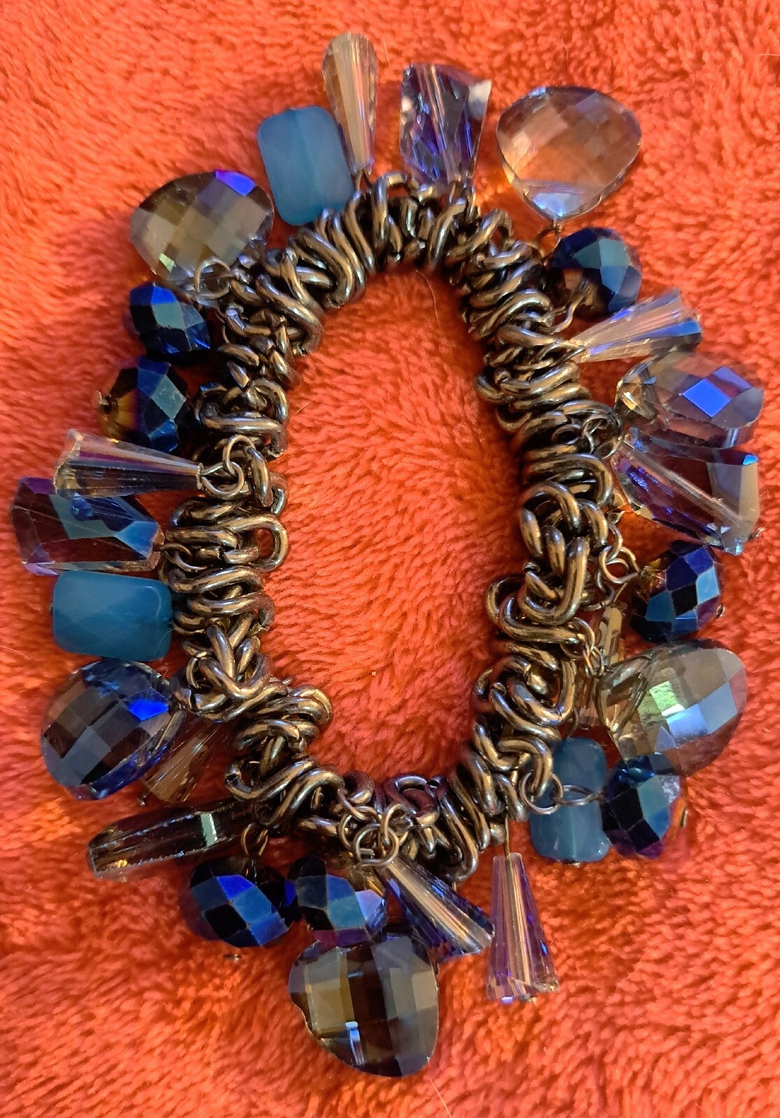 Beautiful Vintage Collar Necklace And Stretch Bracelet. See Description.