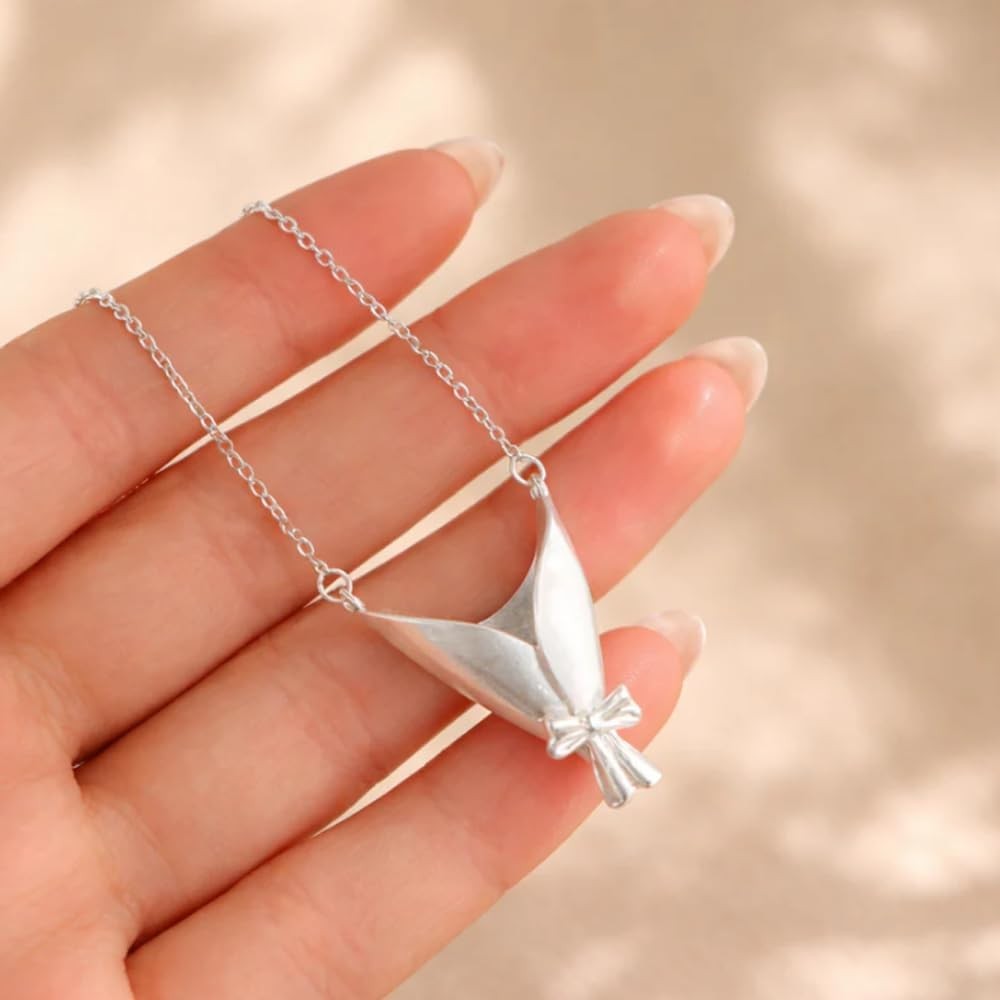 Flower Holder Necklace for Women DIY Flower Bouquet Necklace Mini Vase Pendan…