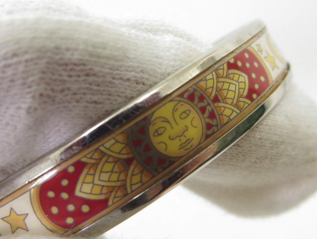 Authentic Hermes Emaille PM Bracelet Bangle A#48756