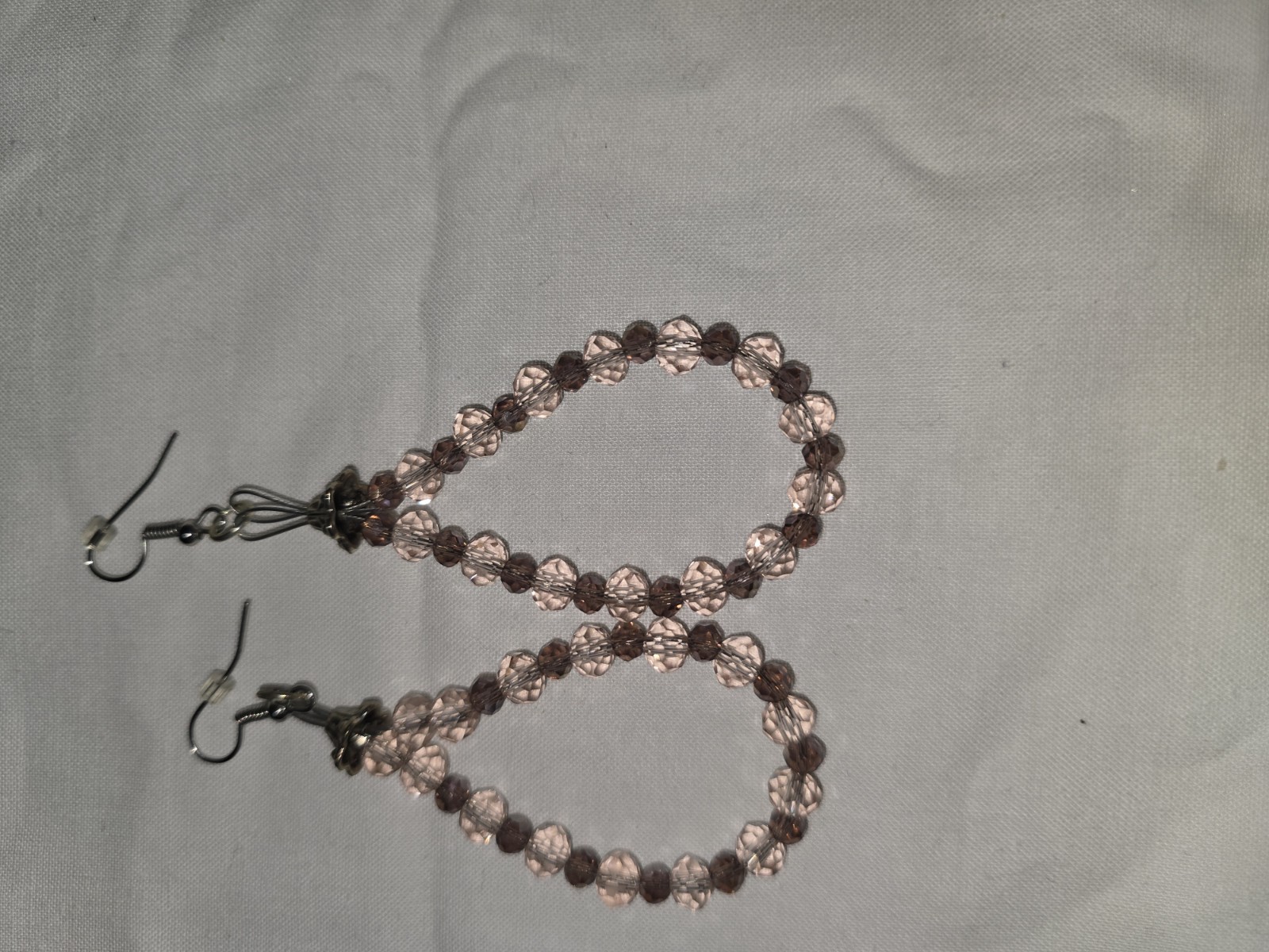 Sparkly earrings for women , shiny beads handmade