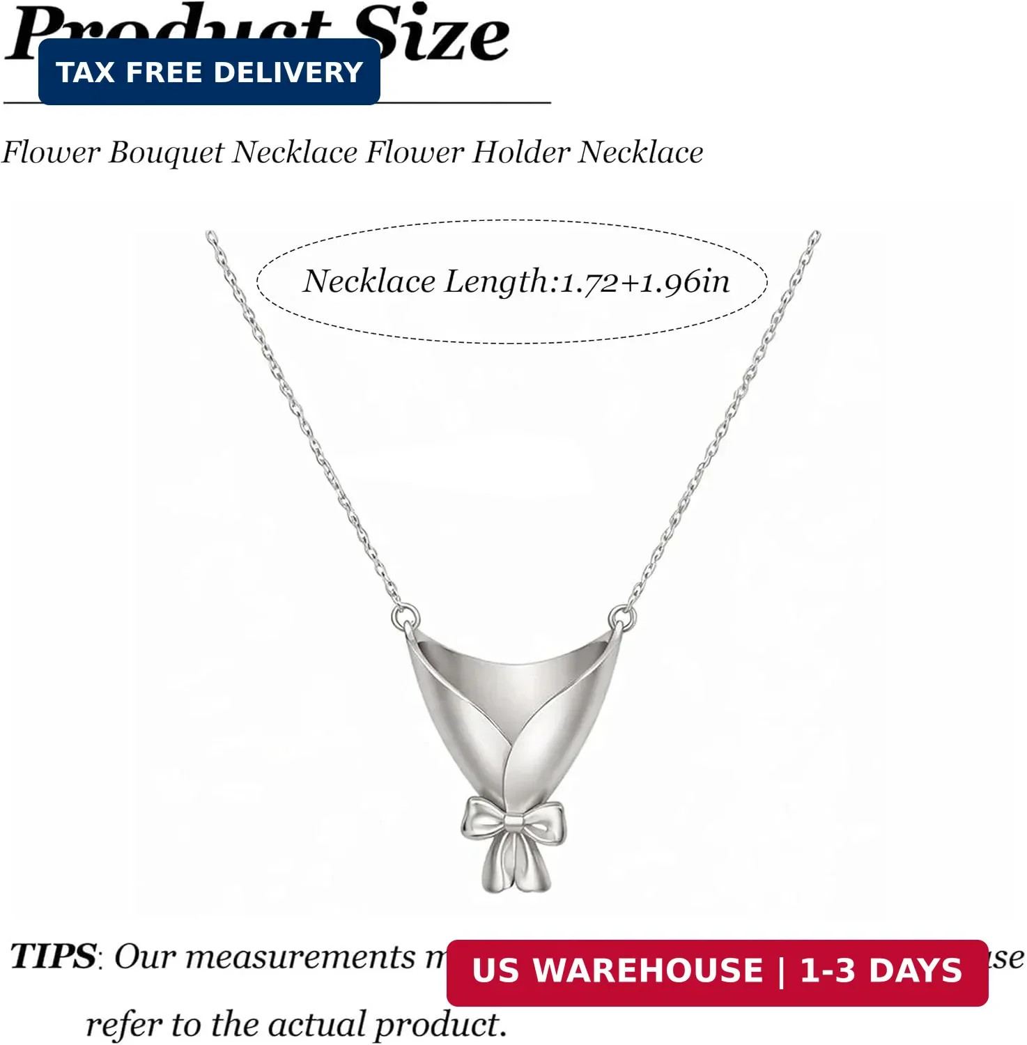 Dcfywl731 Flower Holder Necklace DIY Bouquet Necklace Wearable Mini Vase Jewelry