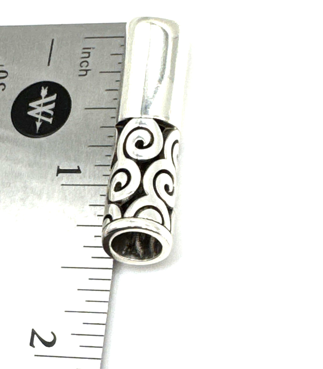 Brighton Vertigo Cutout Swirls Extra Long Silver Spacer Bead