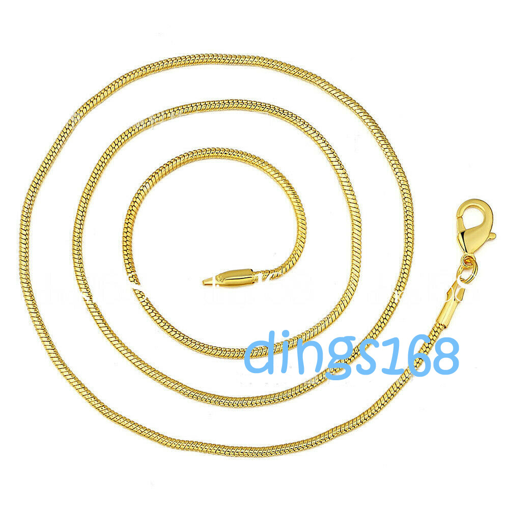 18K Gold Filled Snake Chain Necklace 16″/18″/20″/22/24/26/28/30/32/34/36/38 inch