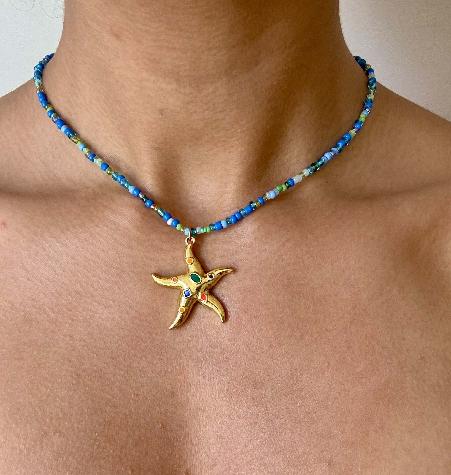 Stunning summer holiday vibe beaded necklace