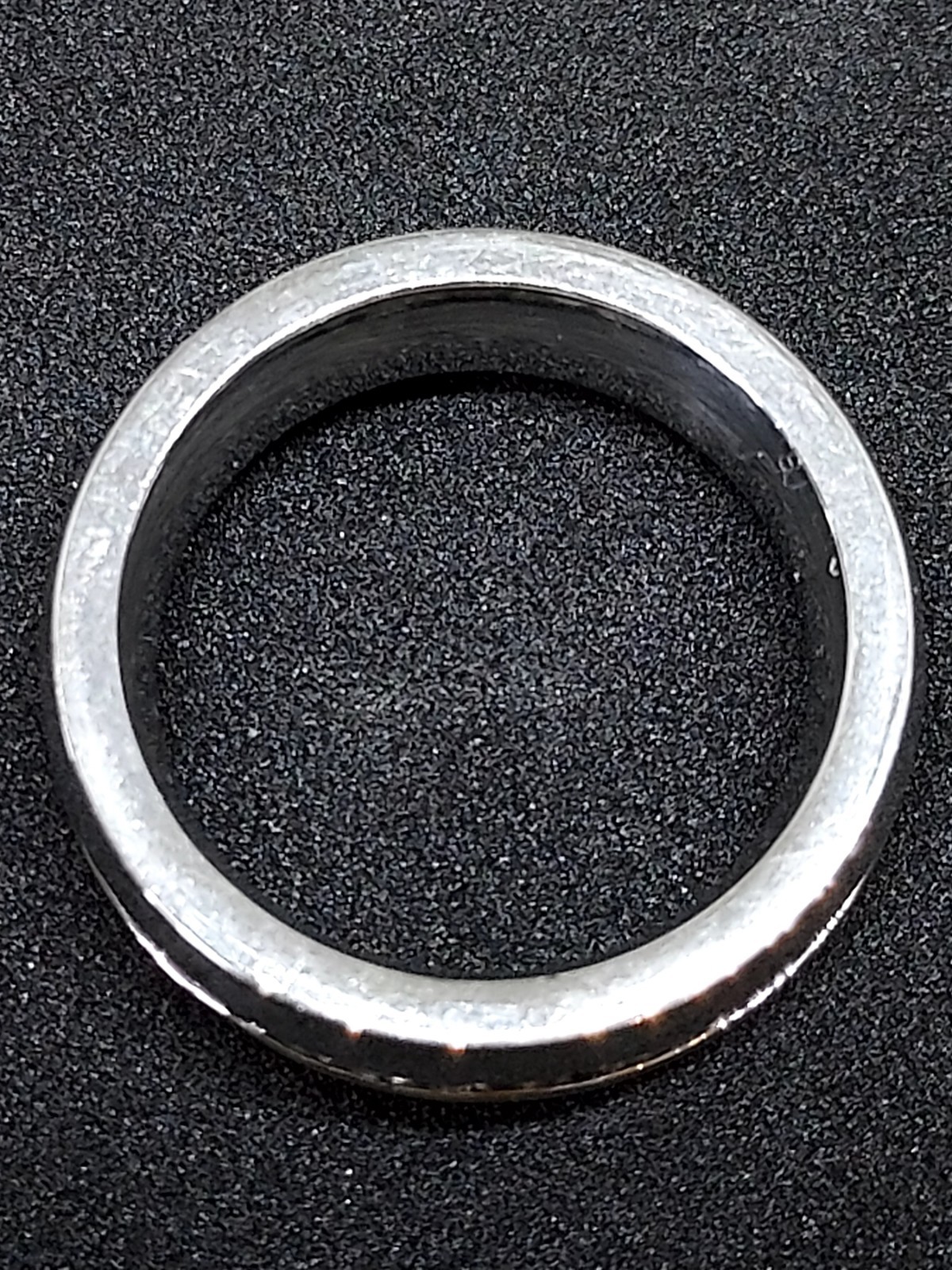A Stunning S.Steel 5.5mm Wide Band With Channel Set Cubic Zirconia Uk Size L