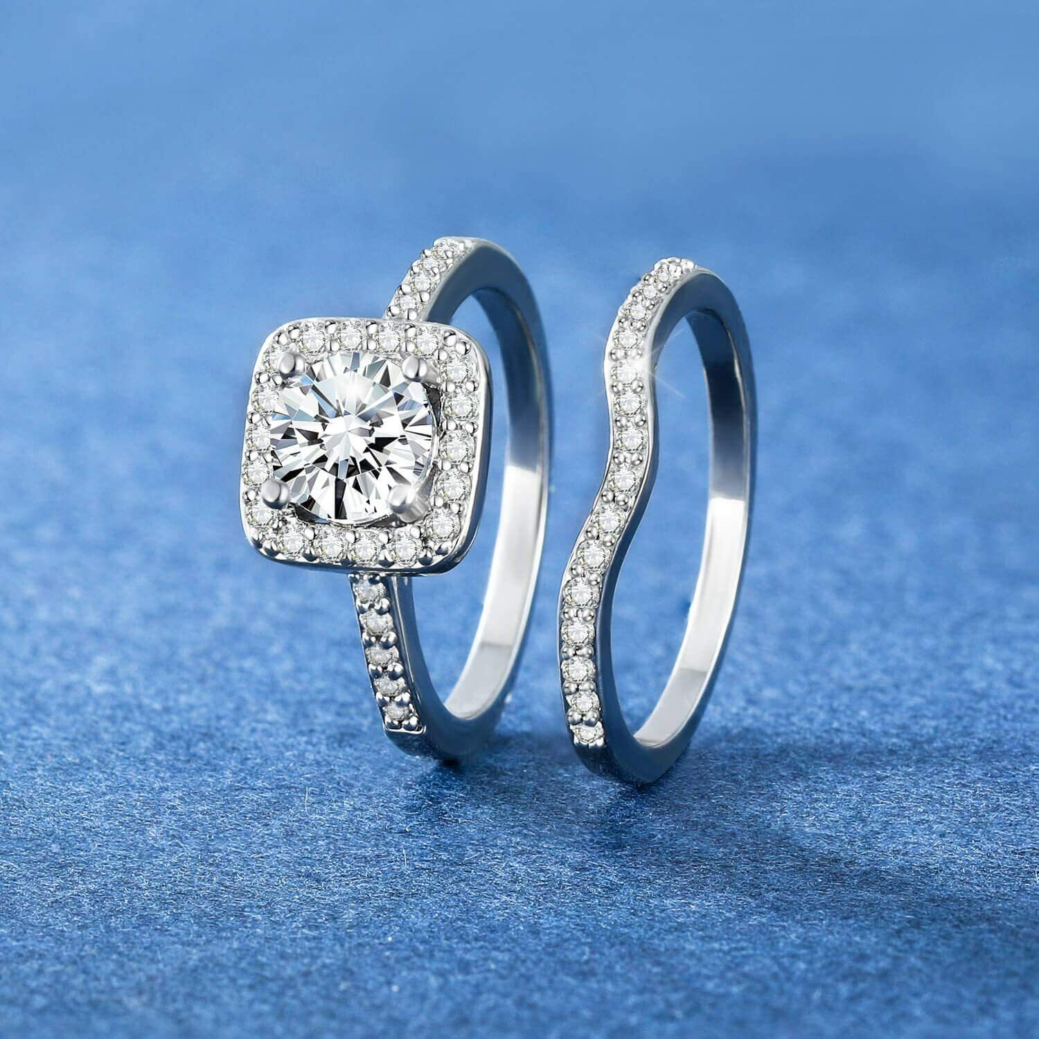 SHE WILL LOVE! White Gold Ring Size 5.5 Womens Ring CZ Engagement Anniversary
