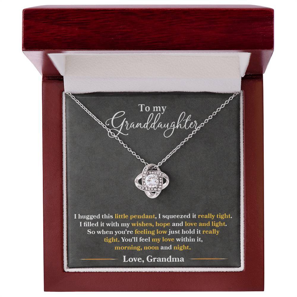 To My Granddaughter Necklace, Xmas Birthday Graduation Gift For Granddaughter