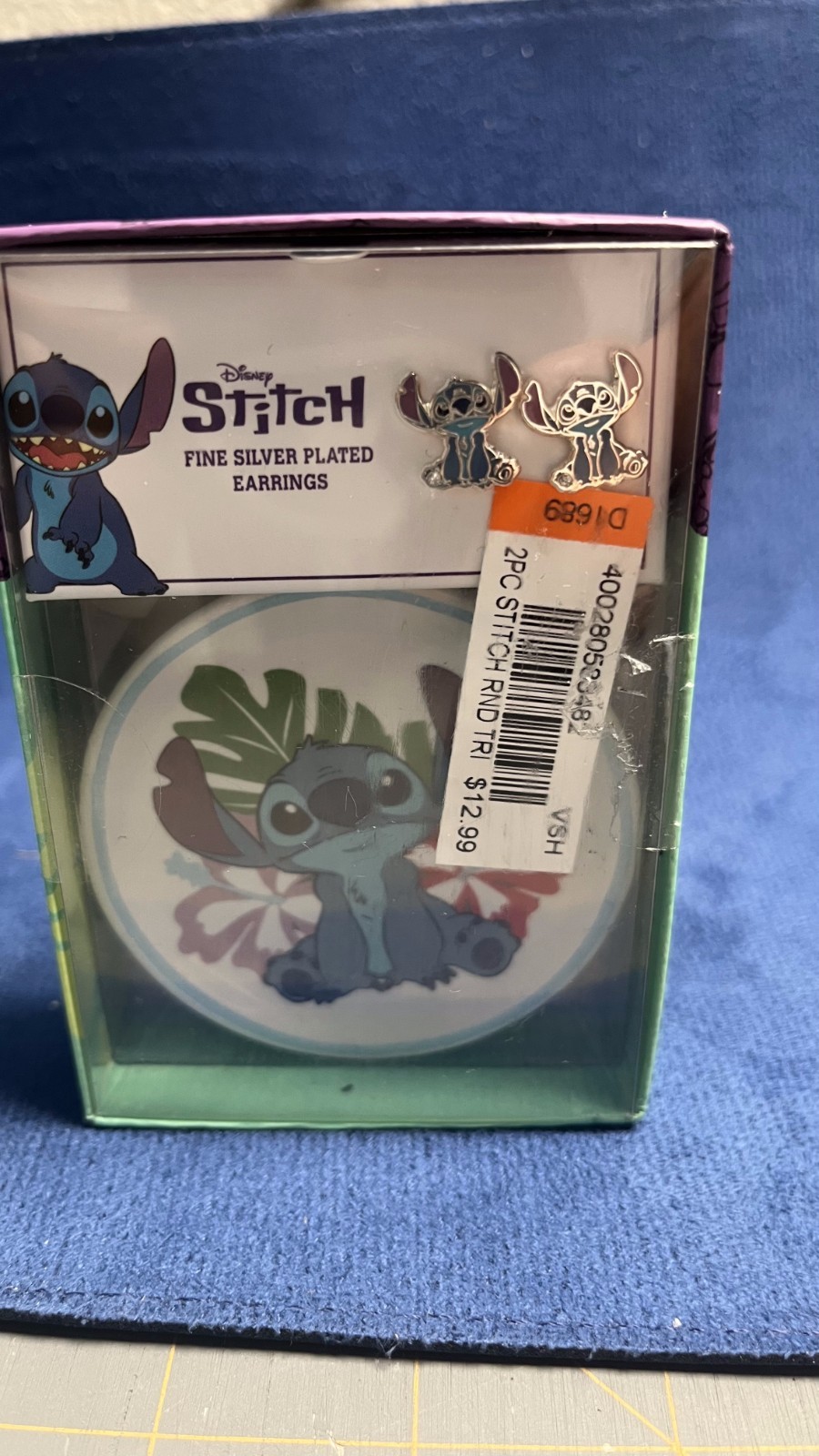 Disney Stitch Fine Silver Plated Stud Earrings New Sealed