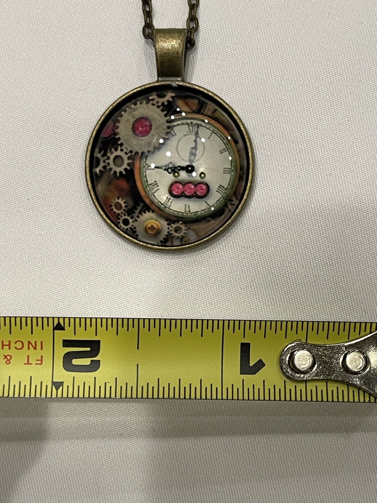 Steampunk Style Clock Necklace
