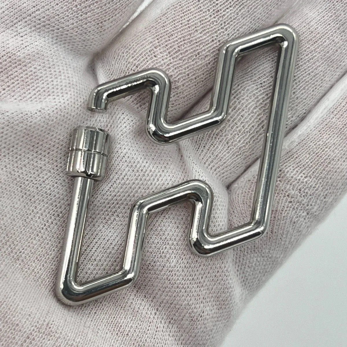 HERMES H To Speed Key Ring Charm Silver GP