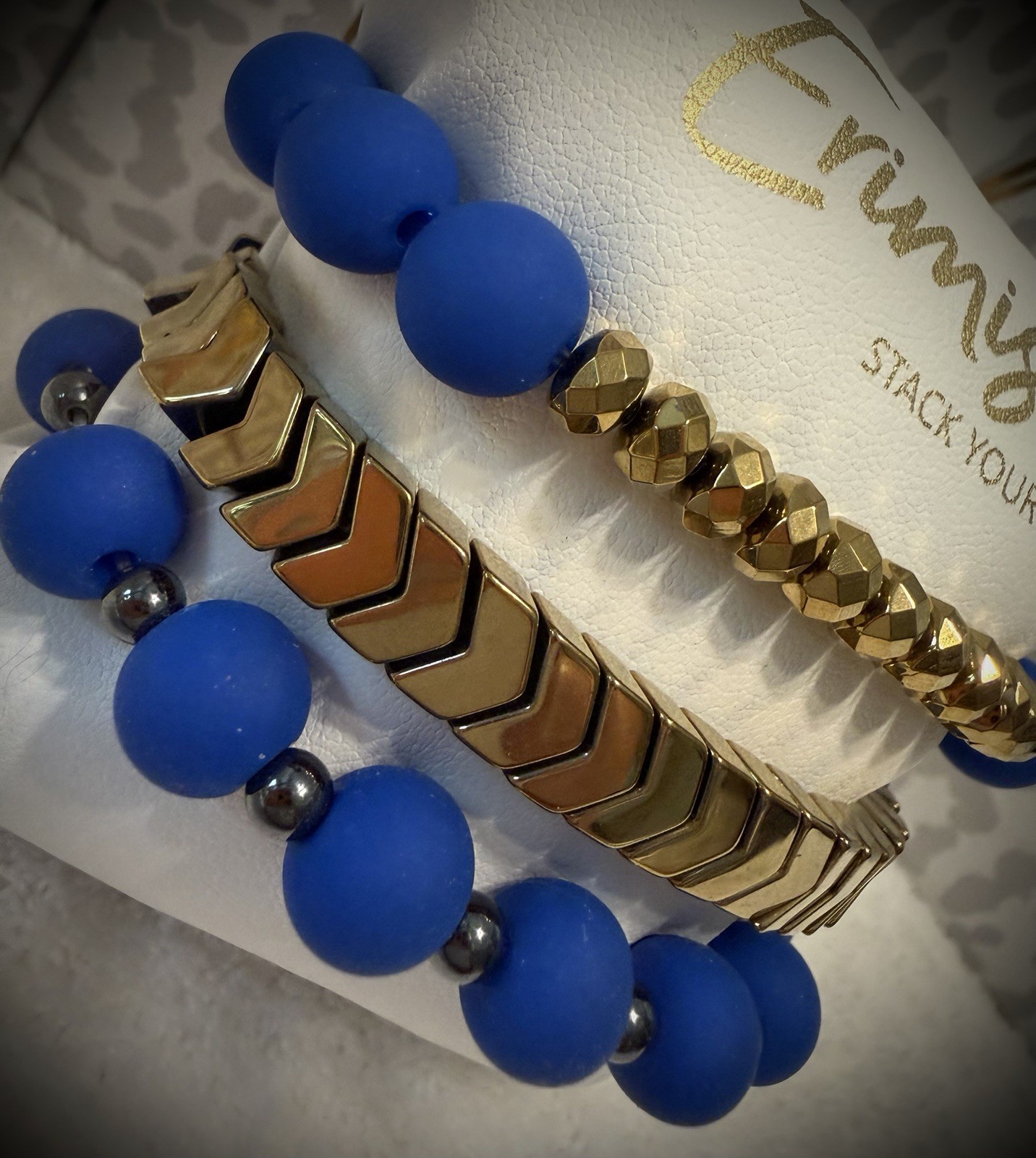New ERIMISH Bracelets 3 Pc – Cobalt Blue – Custom Regular, Kids Or Extended Size