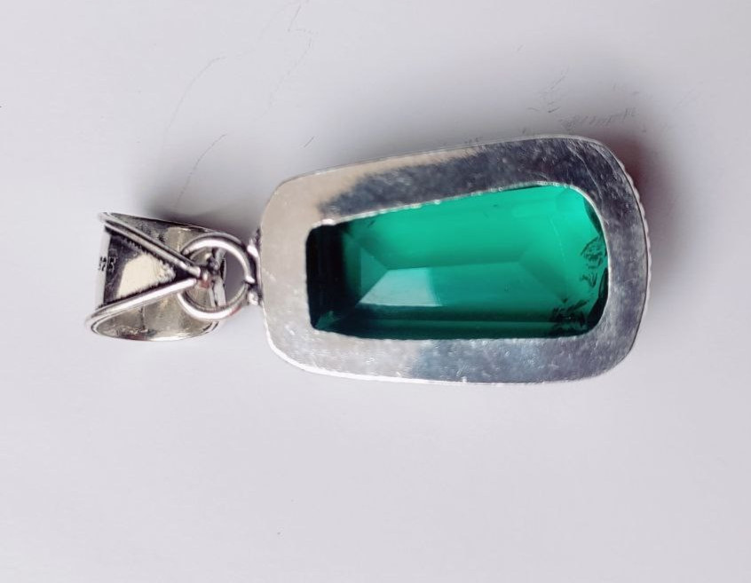 Paraiba Tourmaline Gemstone Handmade 925 Sterling Silver Jewelry Pendant 1.80″