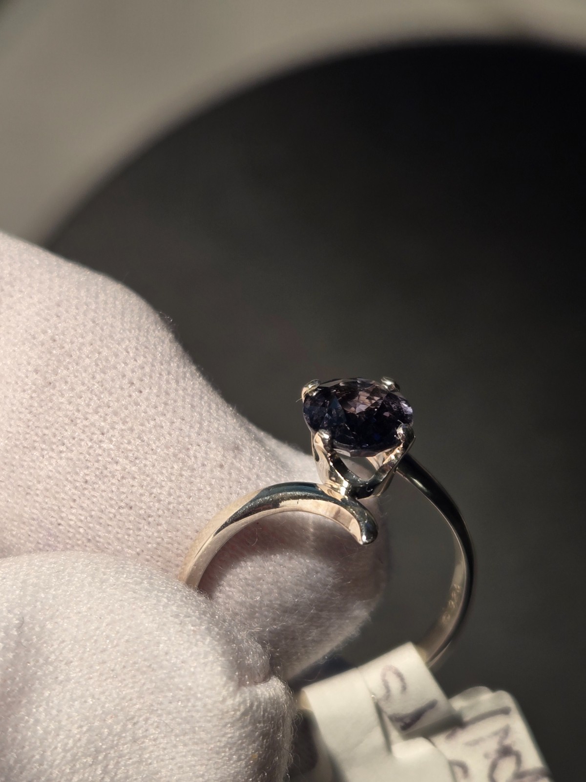 1.41CT NATURAL TITANIUM SPINEL RING!!! RICH PURPLE BLUE/COLOR SATURATION/LUSTER!