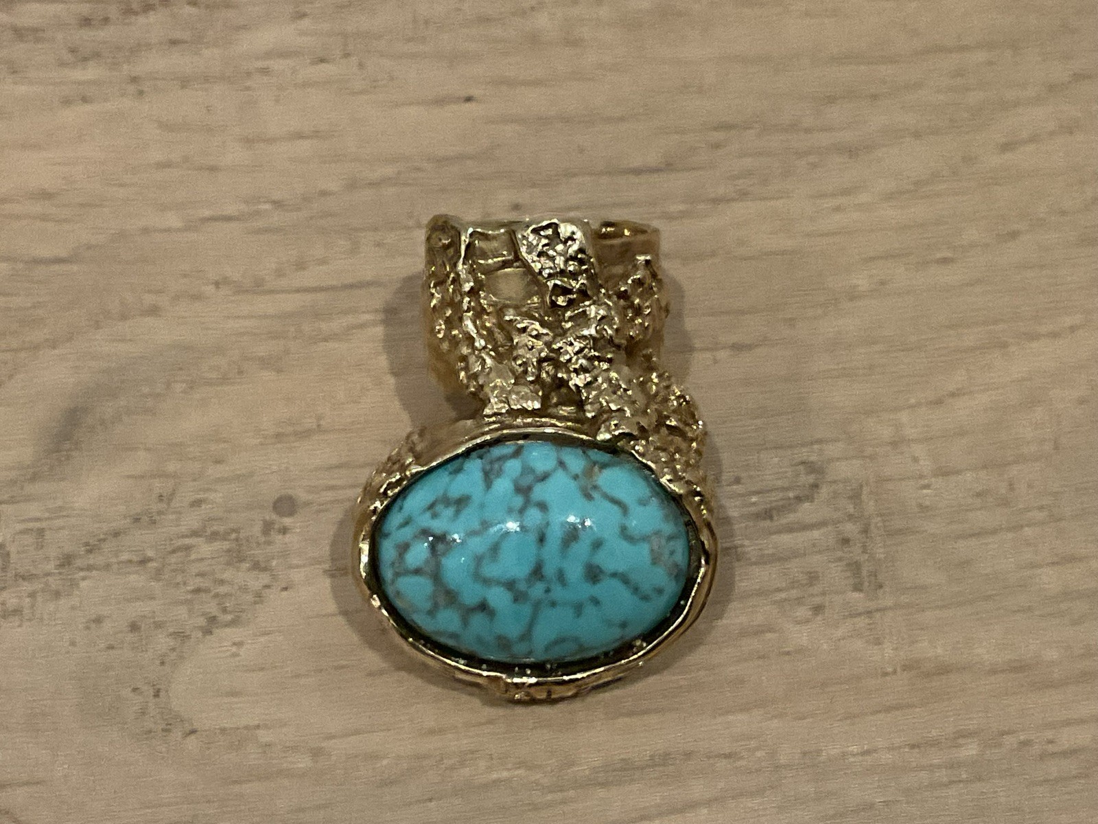 YSL Saint Laurent Artsy Ring Size 6 Turquoise