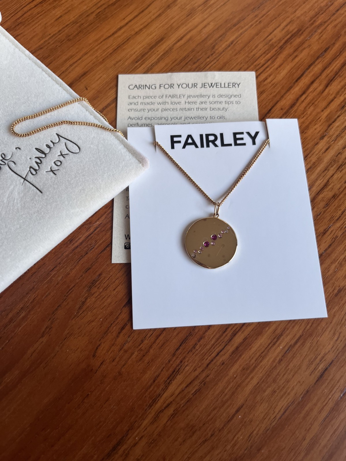 Love, Fairley Handcrafted Pink Ombre Pendant Necklace