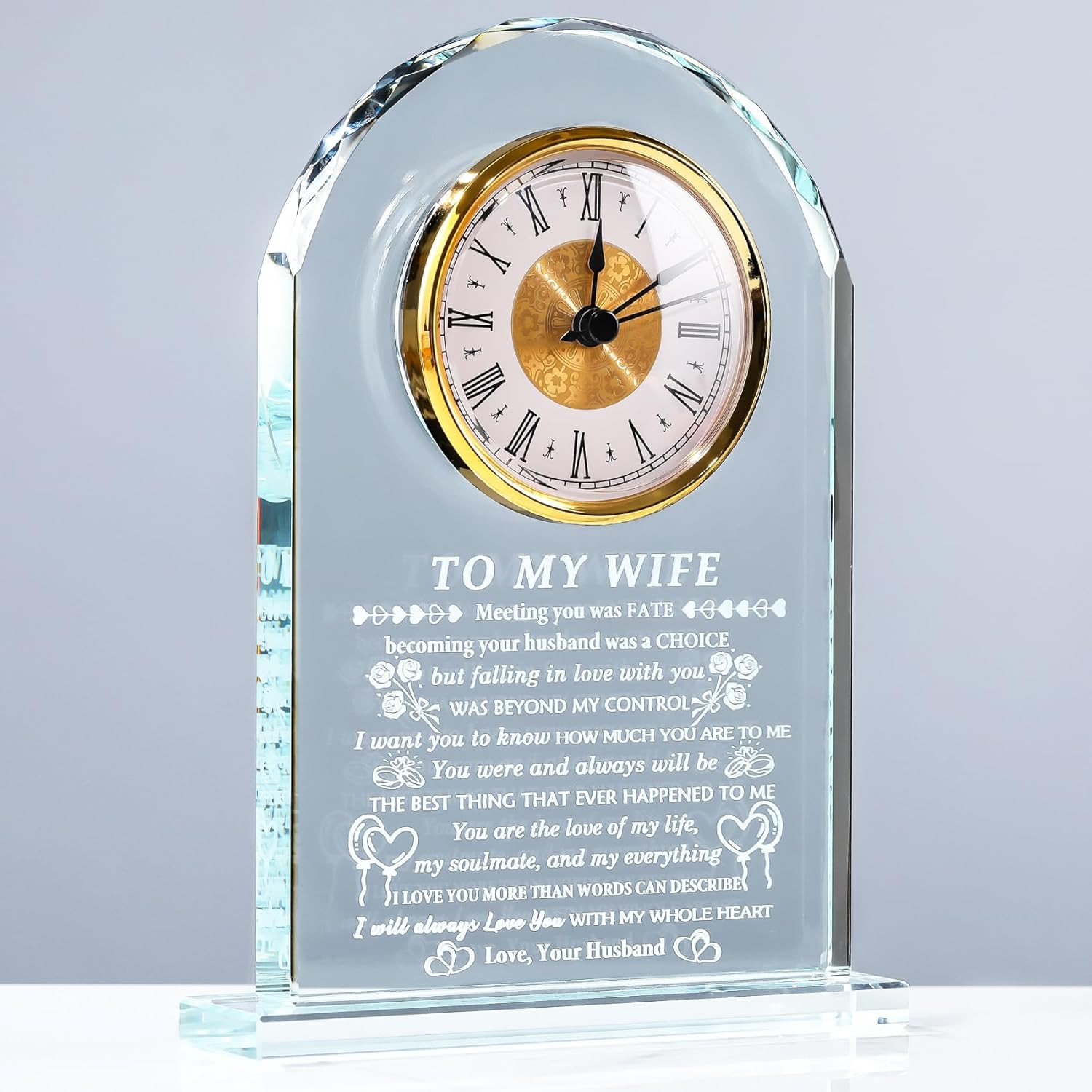 Gifts for Wife from Husband Wife Birthday Gift Ideas Crystal to My Wife Clock An