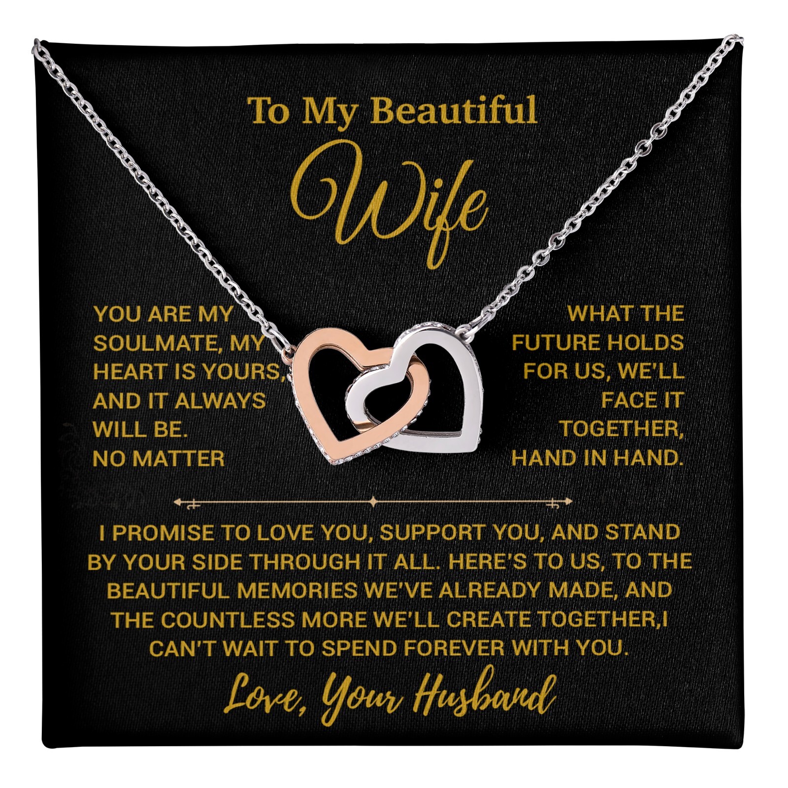 To My Wife Necklace, Vanlentines Gifts For Women, Anniversary Gift For Wife