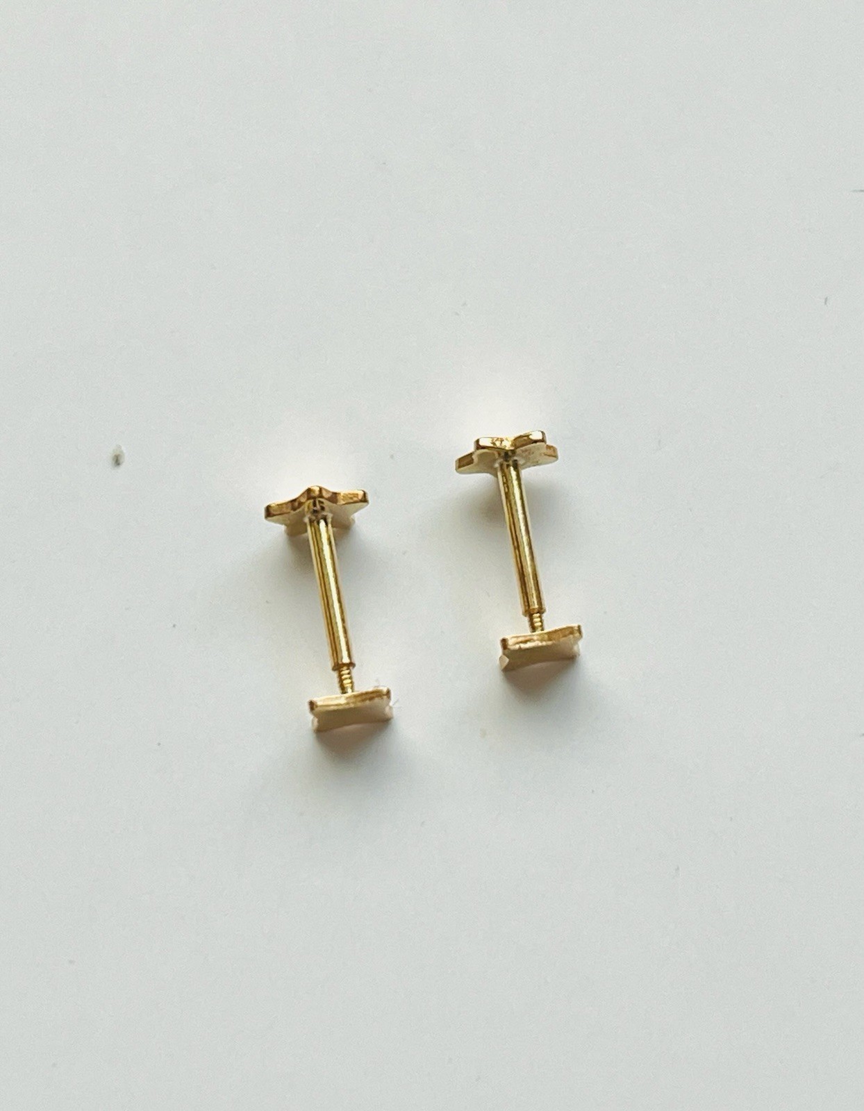 14K Gold Filled Star Stud Barbell /Helix Earrings