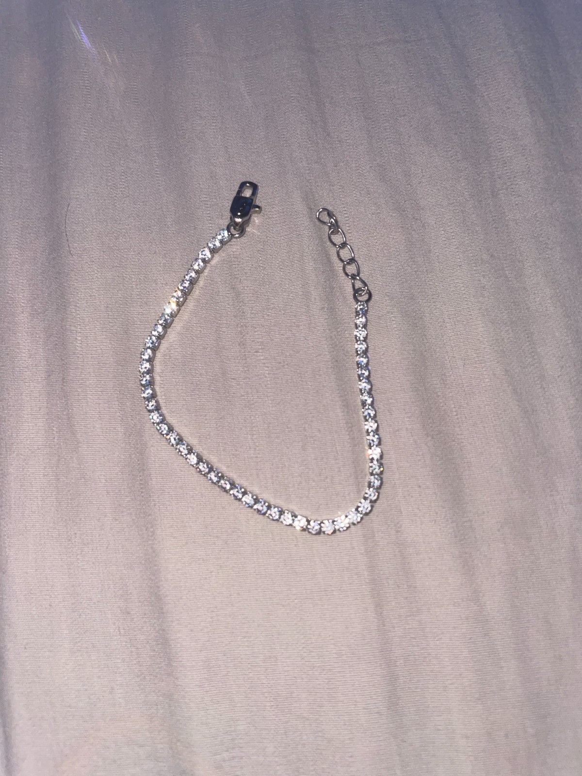 14k micro tennis CZ in white gold bracelet GLD adjustable 1.5mm x 6/7/8/9″