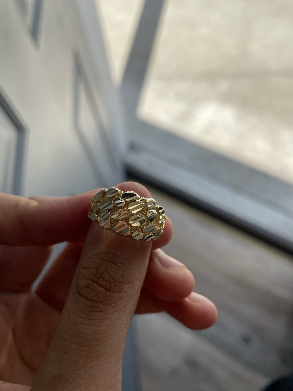 18K Gold Plated Nugget Ring Size 6