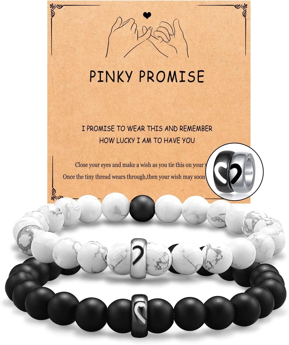 Pinky Promise Couples Bracelets with Heart Design – Gifts for Any Occasion