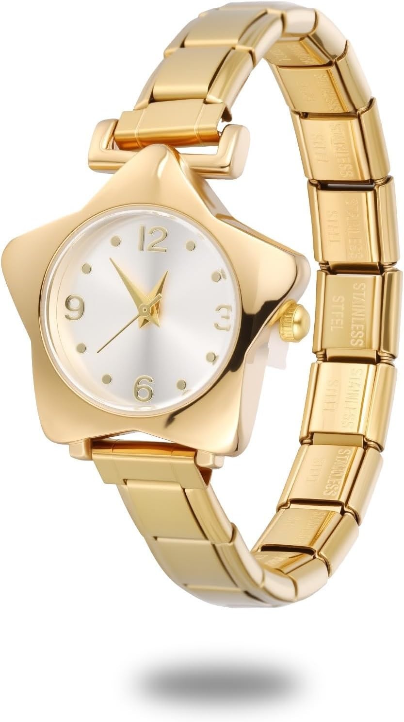 Stylish Star-Themed Italian Charm Watch – Effortless Assembly & Personalization