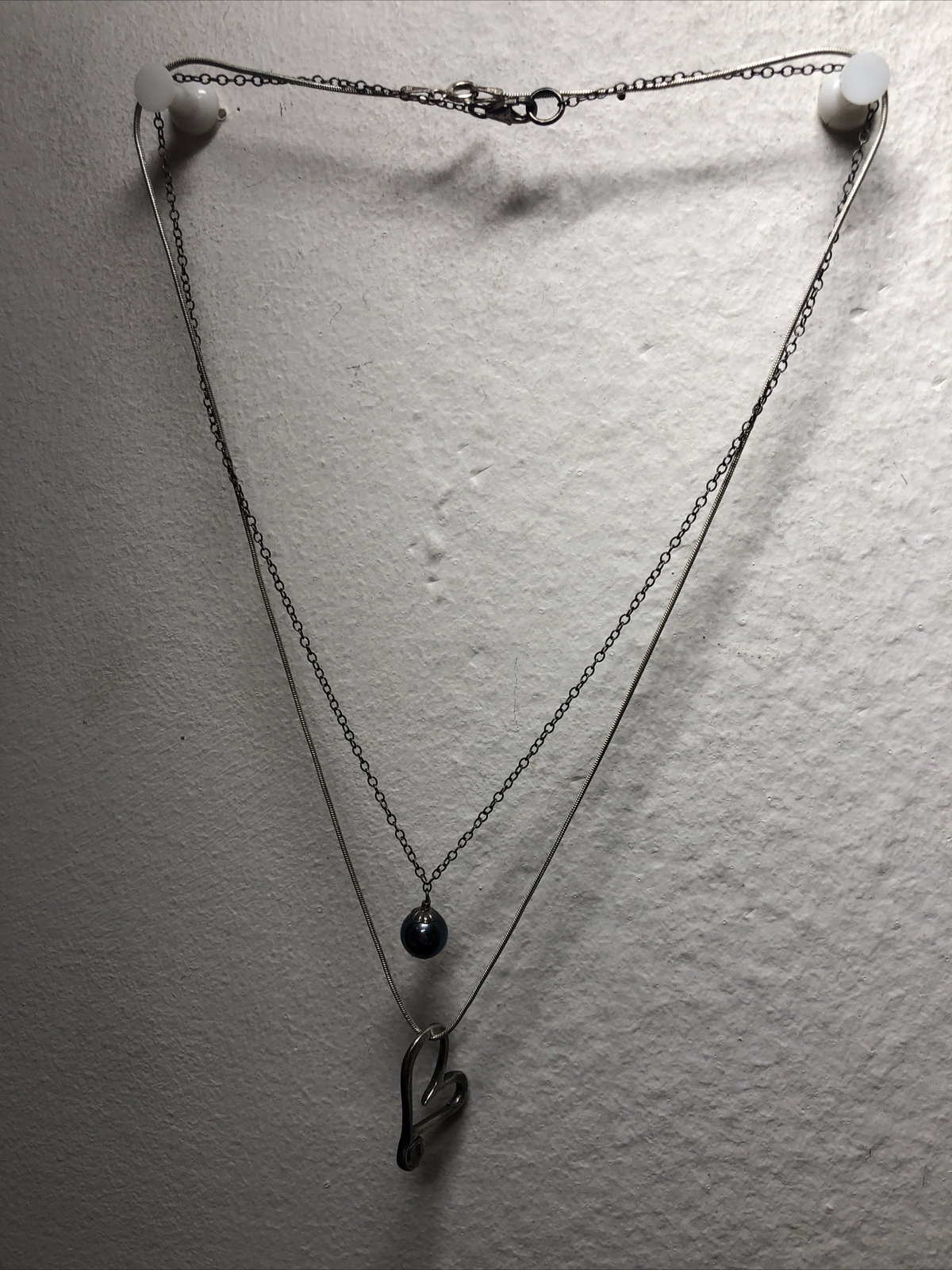 Vintage 925 Sterling Silver Mixed materials Pendant Necklaces Lot of SIX 26g