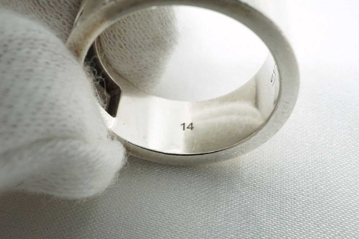 GUCCI 7.5 US Branded G Ring Logo 7.8ｇ Unisex Ag925 Silver Accessories 6672j
